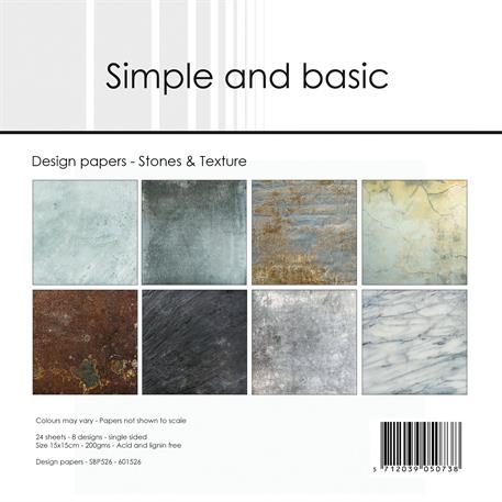 Simple and basic Stones og texture 3x8design 15x15cm 200g